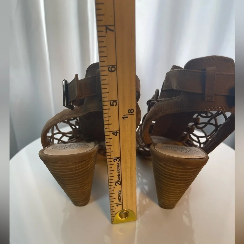 Vince Camuto Suede Strappy Heeled Sandals Size 7.5